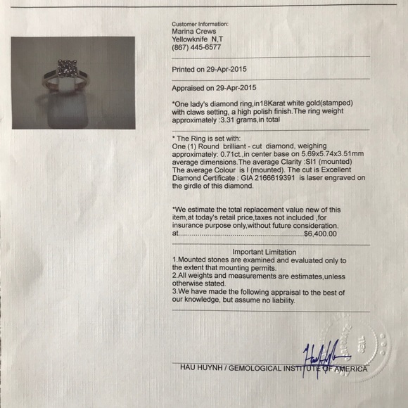 Canadian Diamond Ring - Picture 5 of 5